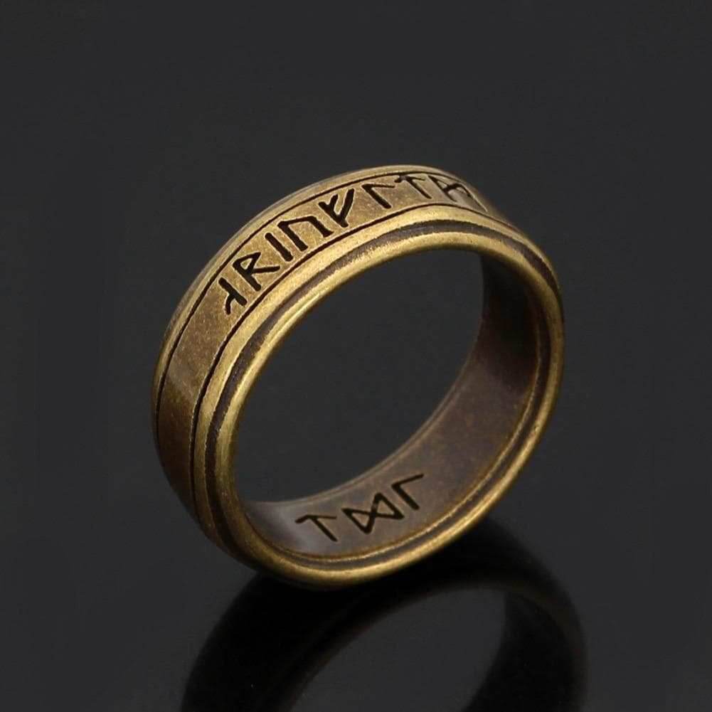Viking Runes 316L Grade Stainless Steel Ring - 8
