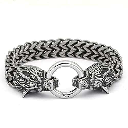 Viking Nordic Geri & Freki Stainless Steel Bracelet - 