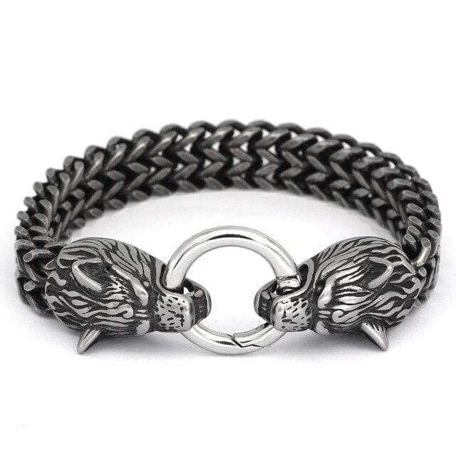 Viking Nordic Geri & Freki Stainless Steel Bracelet - 