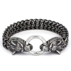 Viking Nordic Geri & Freki Stainless Steel Bracelet - 