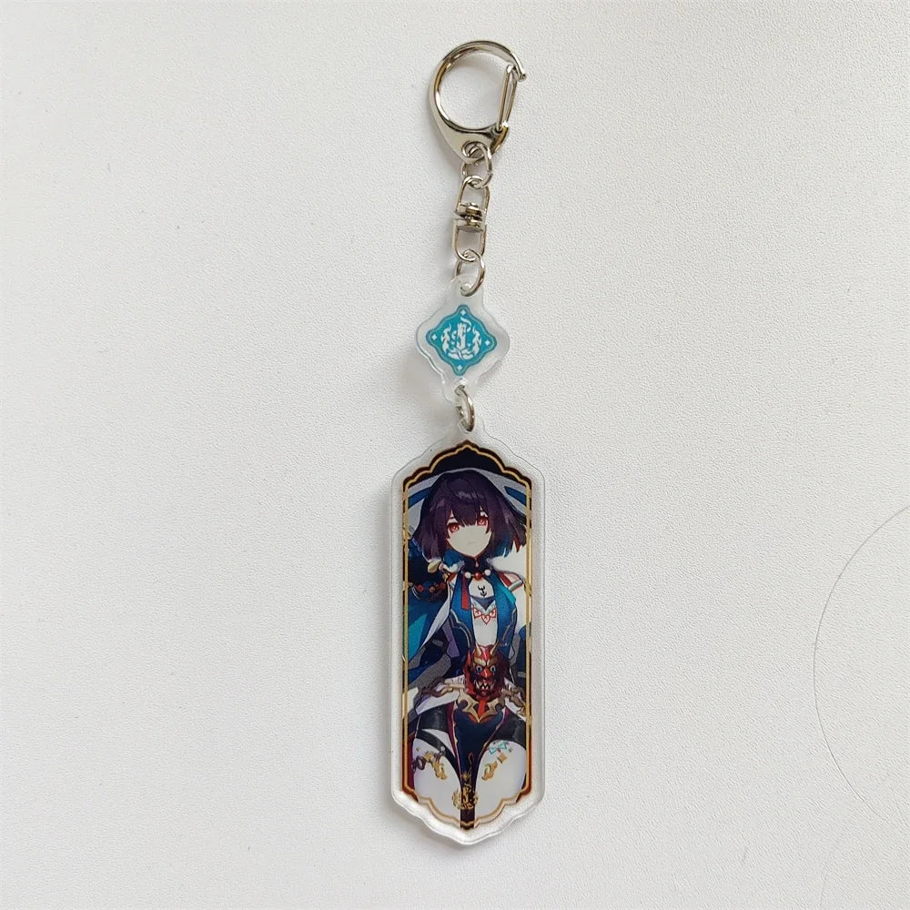 Honkai: Star Rail Keychain Sparkle Lunae Boothill Aventurine Acrylic Figure Keyring Anime Pendant Bag Gifts Accessories Women