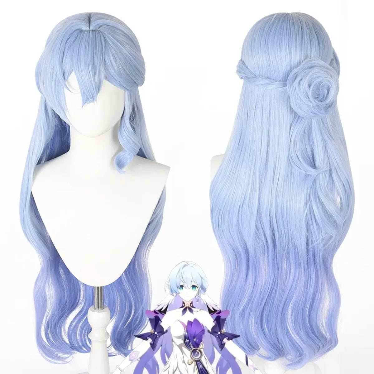 Honkai Star Rail March 7th Cosplay Costume with Wig & Accessories - M / Wig Only