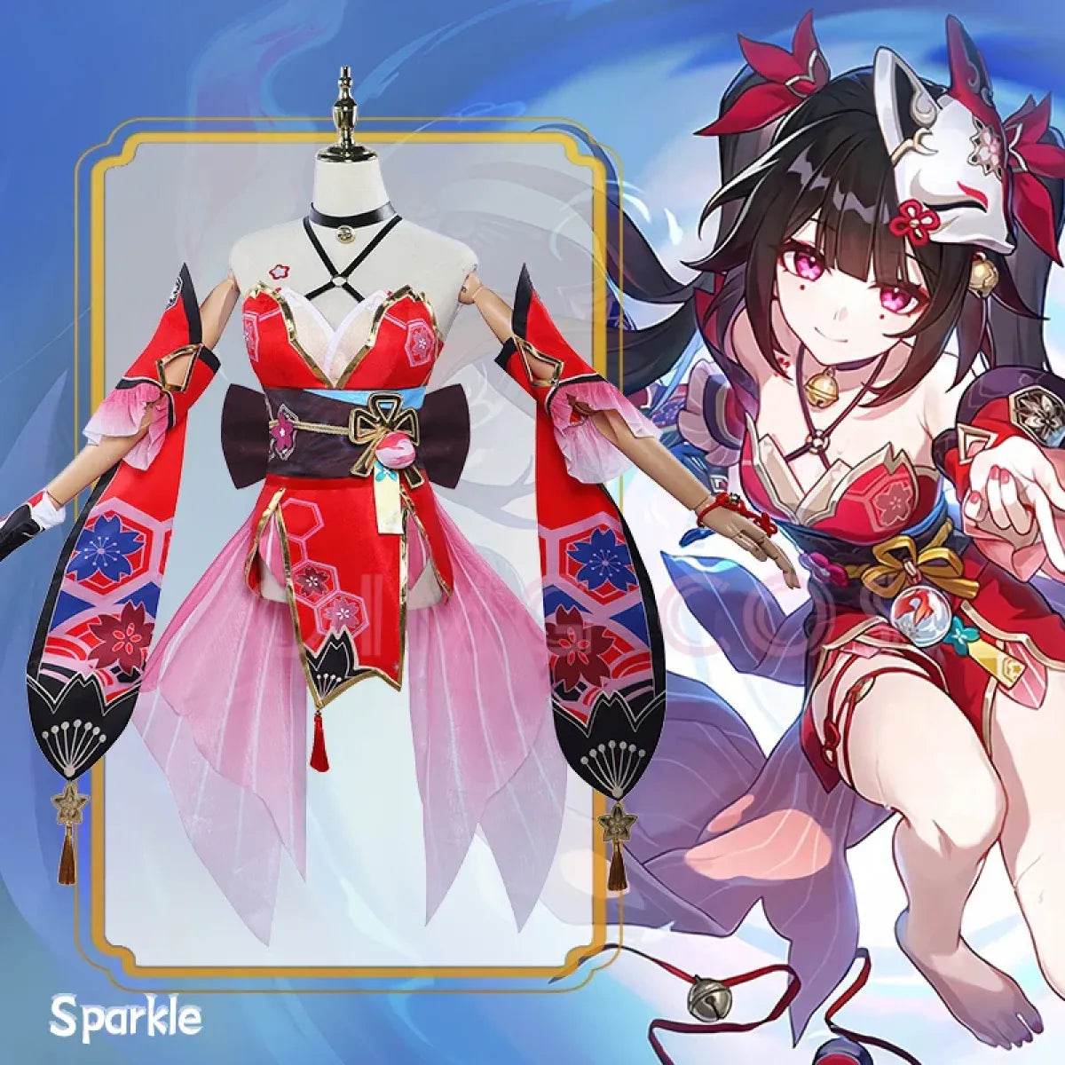 Honkai Star Rail Sparkle Cosplay Costume - Costume mask / XS