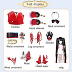 Honkai Star Rail Sparkle Cosplay Costume - Costume mask wig / XS