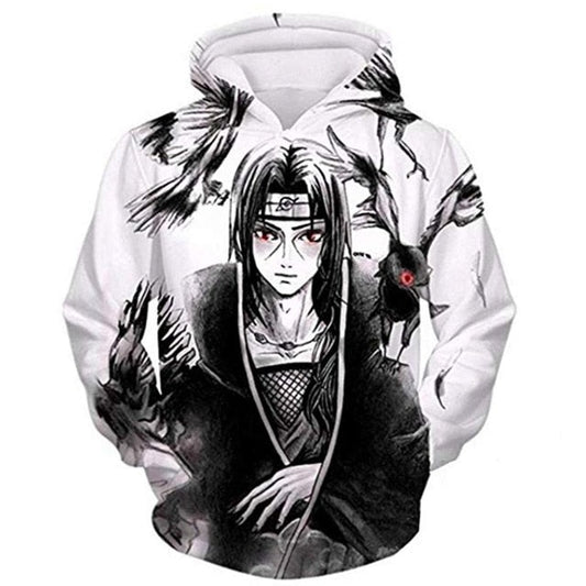 Hoodies Unisex Naruto Harajuku Japanese Anime Uchiha Itachi Printed Men's Hoodie Male Streetwear Fashion Casual sweatshirt Coat