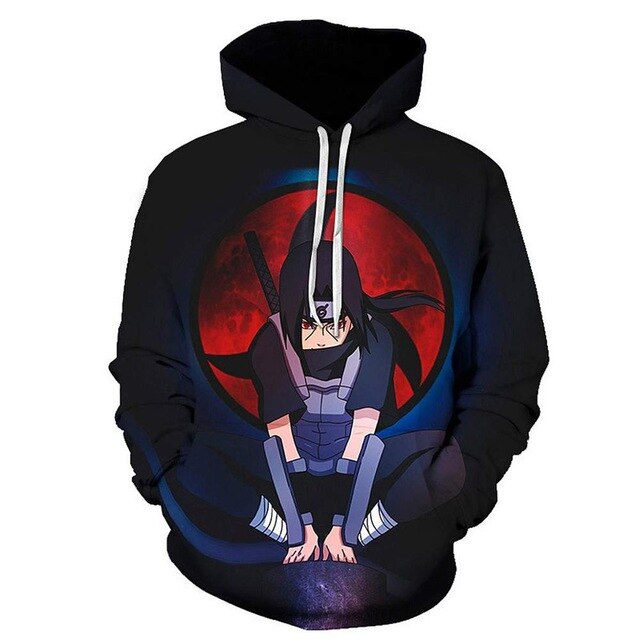 Hoodies Unisex Naruto Harajuku Japanese Anime Uchiha Itachi Printed Men's Hoodie Male Streetwear Fashion Casual sweatshirt Coat