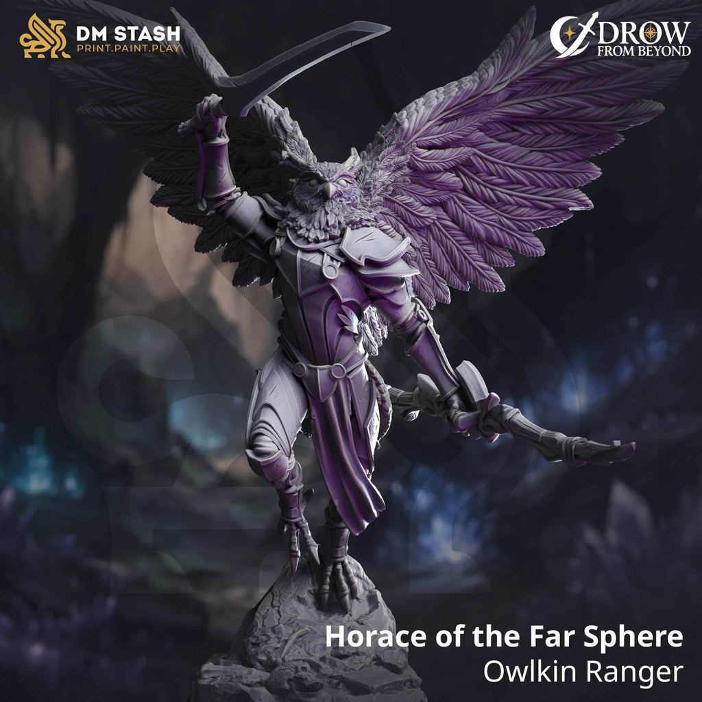 Horace of the Far Sphere, Owlkin Ranger (Male Aarakocra Ranger) - 32mm Scale