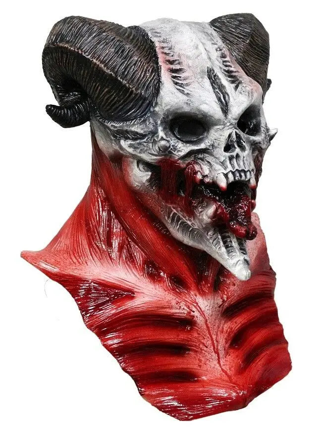 Horror Demon Vampire Red Devil Mask Clown Latex Mask Halloween Costume