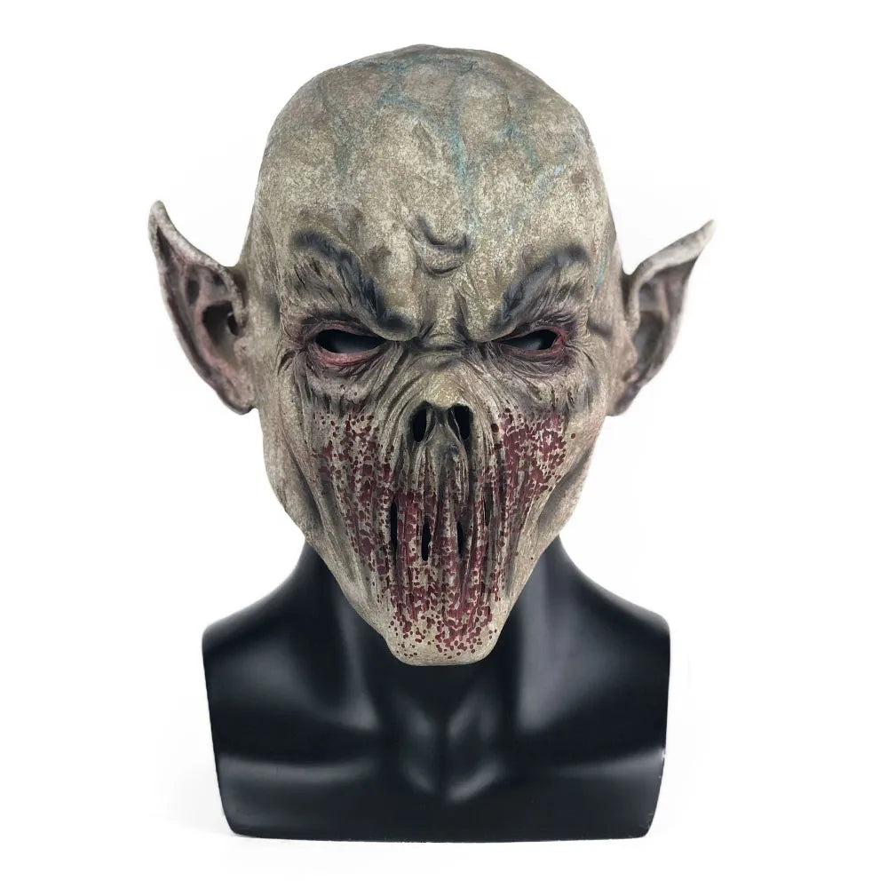 Horror Skull Bloody Zombie Mask Mouthless Monster Cosplay Scary Vampire Halloween Carnival Dress Up Party Costume Props