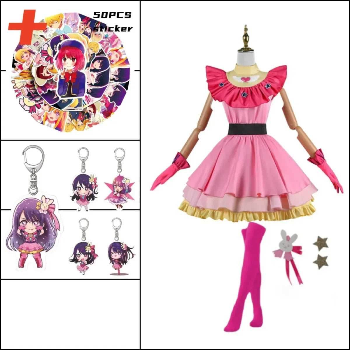 OSHI NO KO Ai Hoshino Cosplay Costume - Hoshino Rubii Arima Kana Lolita Dress - C1 / XS / Nearest Warehouse