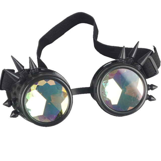 Hot New Men Women Welding Goggles Gothic Steampunk Cosplay Antique Spikes Vintage Glasses Eyewear