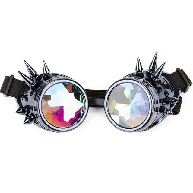 Hot New Men Women Welding Goggles Gothic Steampunk Cosplay Antique Spikes Vintage Glasses Eyewear