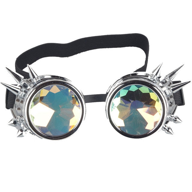 Hot New Men Women Welding Goggles Gothic Steampunk Cosplay Antique Spikes Vintage Glasses Eyewear