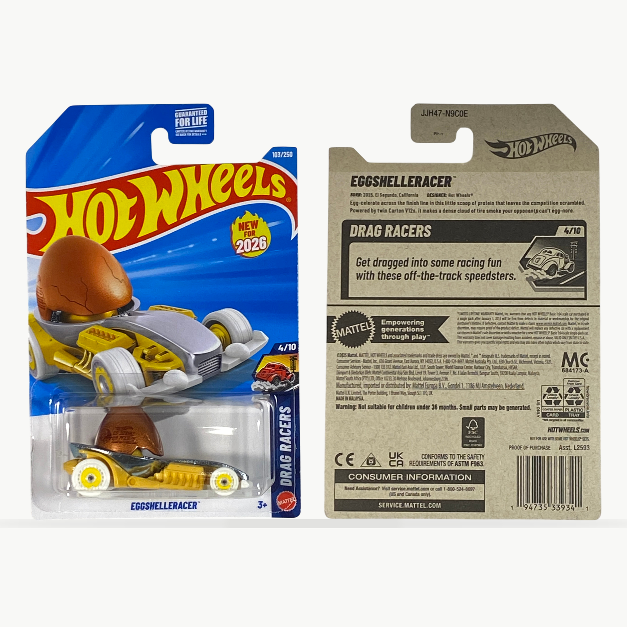 Hot Wheels EggShelleRacer | Drag Racers Series 4/10