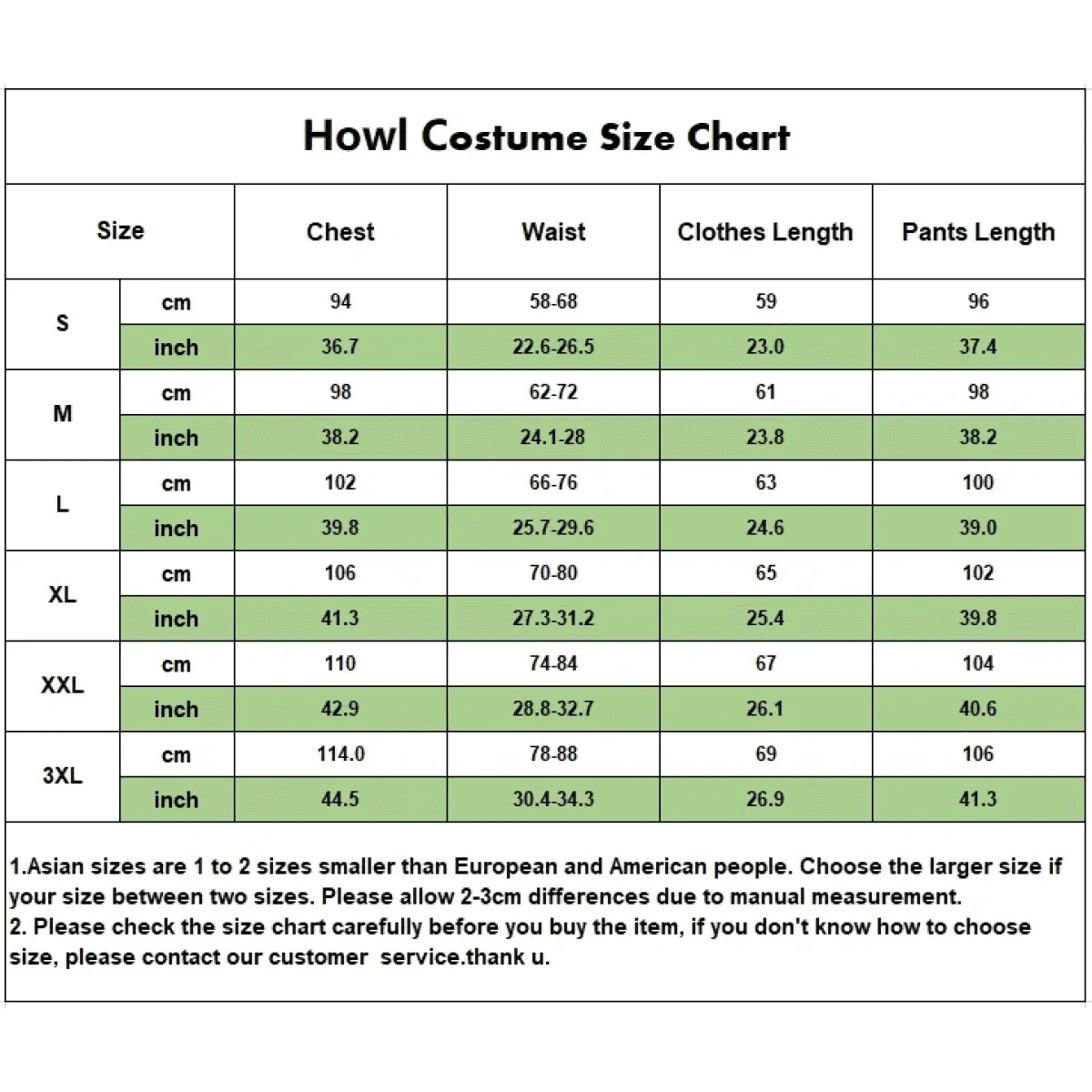 Howl Cosplay Costume – Howl's Moving Castle Outfit with Wig & Accessories - S / costume and wig