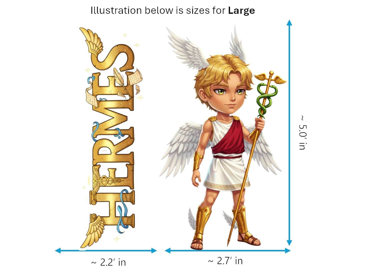 Hermes Sticker and Magnet – Diaktoros Mythkins™ – Messenger of the Gods | Waterproof & UV-Proof - Sticker / Large