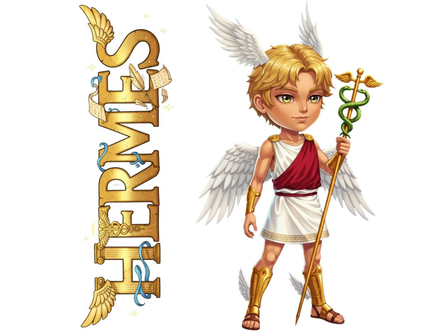 Hermes Sticker and Magnet – Diaktoros Mythkins™ – Messenger of the Gods | Waterproof & UV-Proof - Sticker / Mini