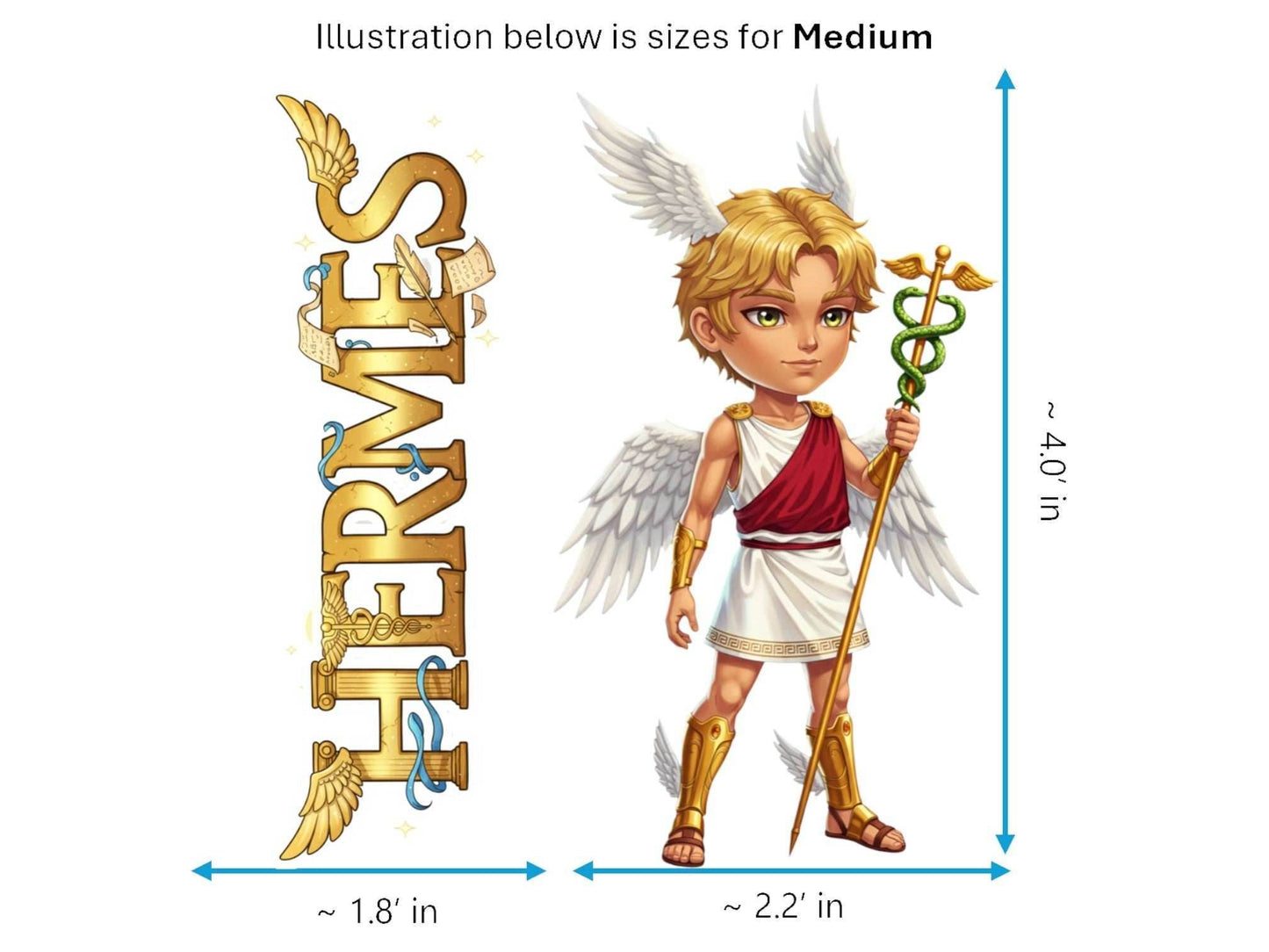 Hermes Sticker and Magnet – Diaktoros Mythkins™ – Messenger of the Gods | Waterproof & UV-Proof - Sticker / Medium