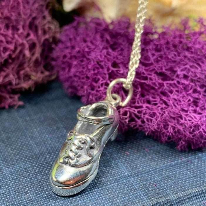 Lovely Irish Dance Shoe Necklace - 18