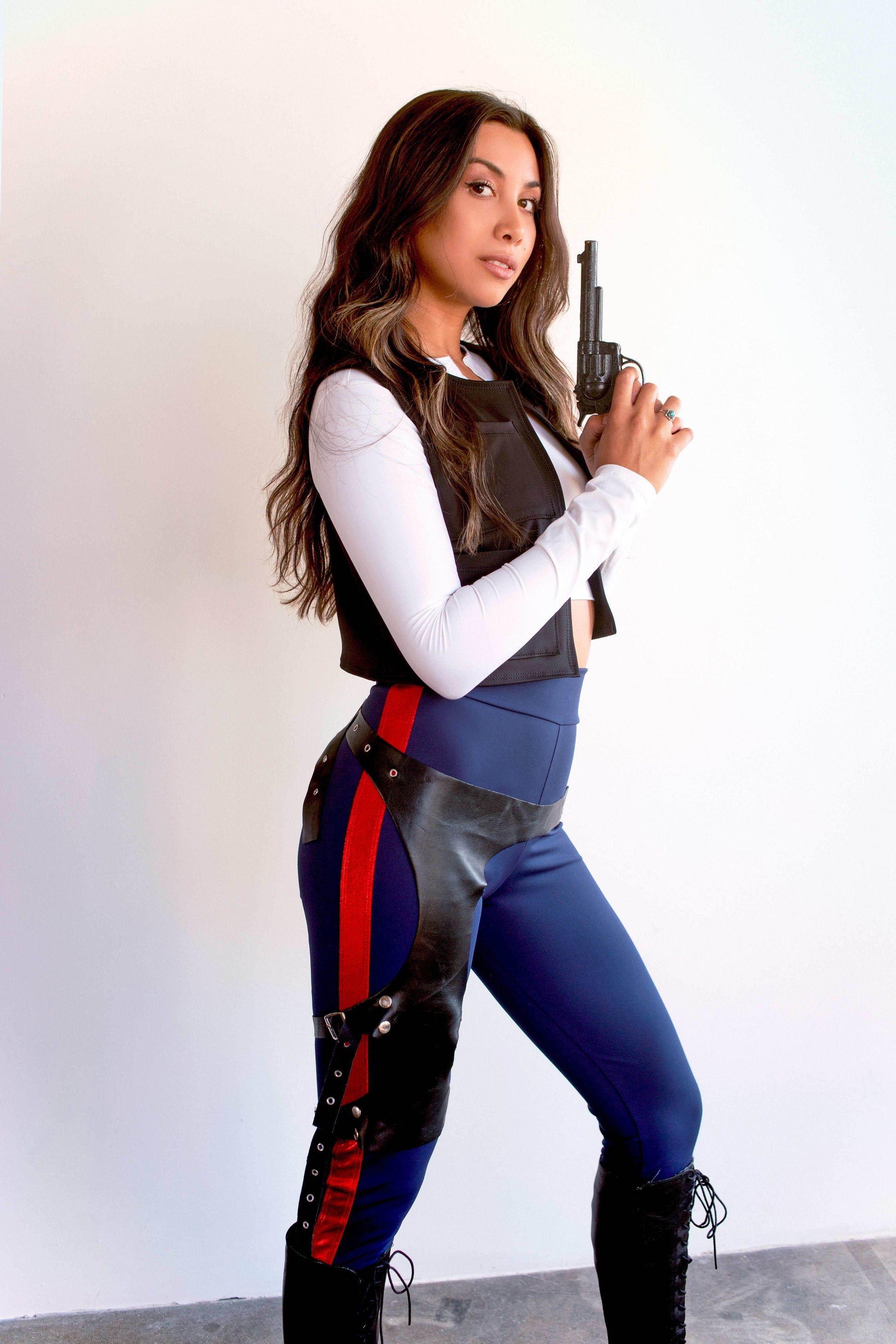Space Rebel Costume Set with Top, Vest, and Pants - S / S