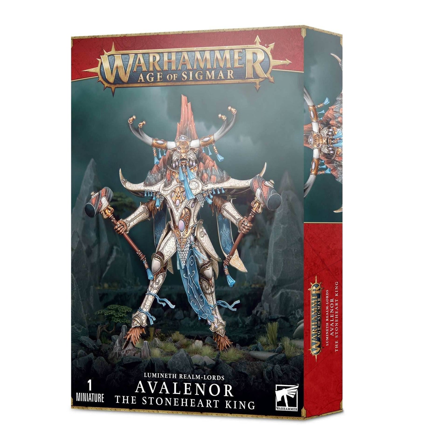 Warhammer: Lumineth Realm-lords - Avalenor, the Stoneheart King/Alarith Spirit of the Mountain - 