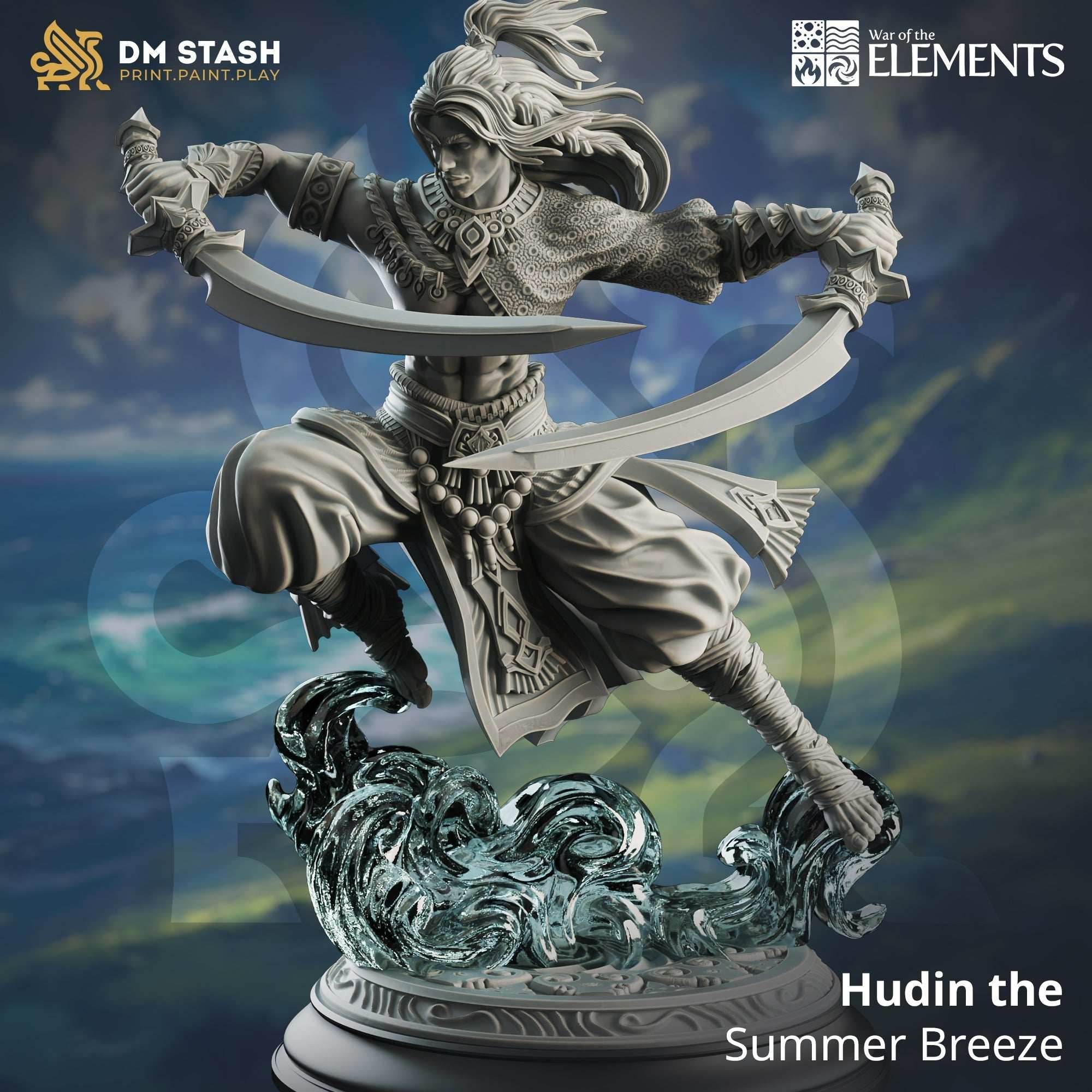 Hudin, the Summer Breeze (Male Air Elemi) - 32mm Scale