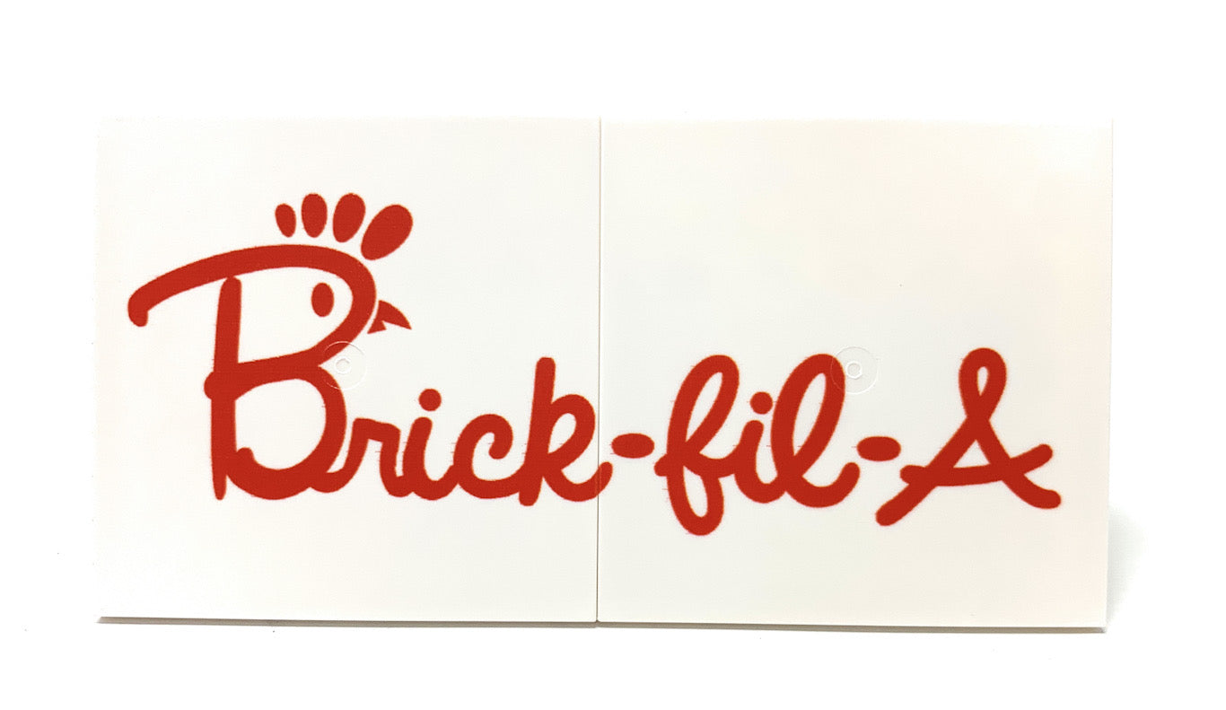 Huge Brick-Fil-A 6x12 Sign made using LEGO parts - B3 Customs