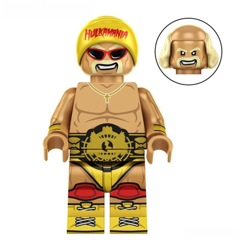 Hulk Hogan Pro Wrestling Lego Minifigures Custom Toys