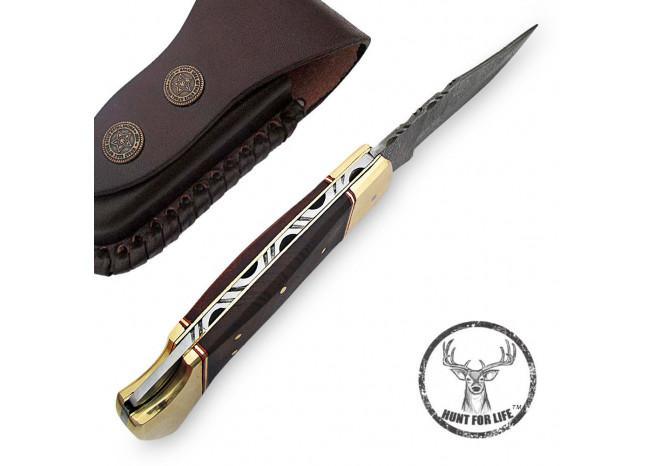 Hunt For Life™ Alpine Zone Damascus Steel Lockback Knife