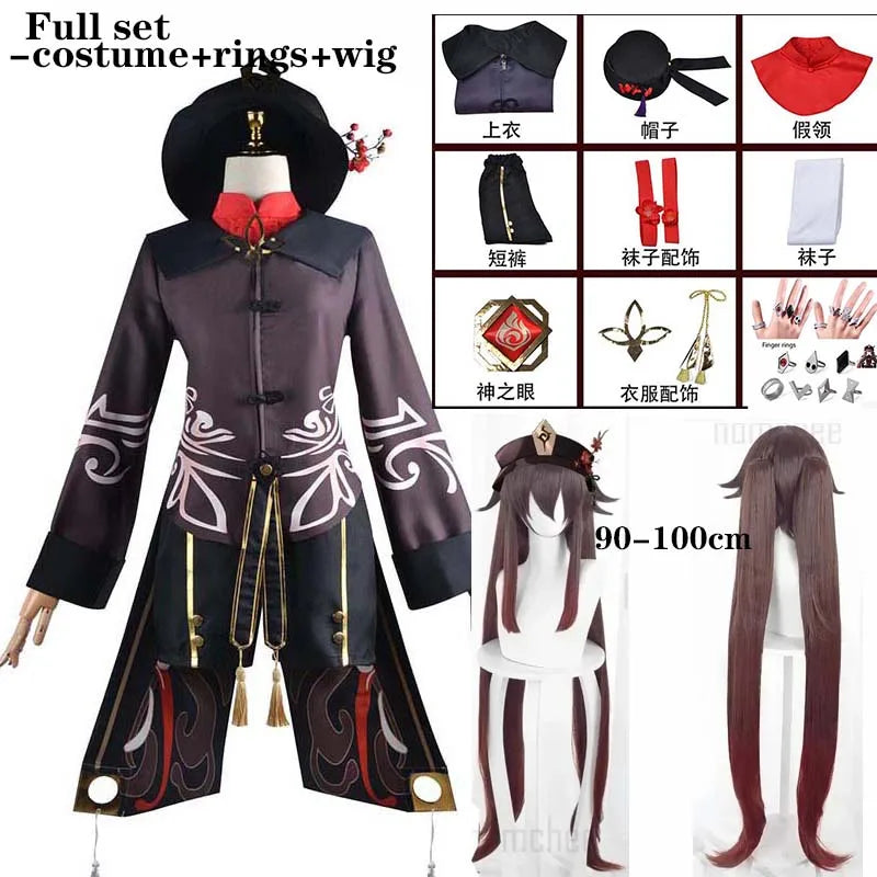 Hutao Cosplay Femme Halloween Costume Anime Clothes For Women Disfraz Mujer Adulta For Adults Ropa Para Hu Tao  outfits