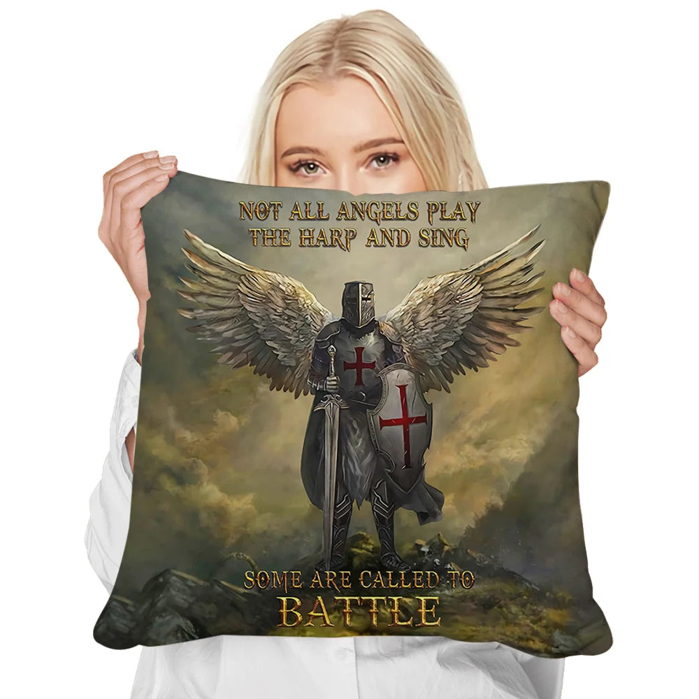 HX Knights Templar Pillow Case Jesus Lion Cross Warrior 3D Printed Cushion Cover Polyester Pillows Home Decor Dropshipping