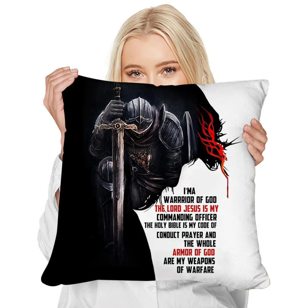 HX Knights Templar Pillow Case Jesus Lion Cross Warrior 3D Printed Cushion Cover Polyester Pillows Home Decor Dropshipping