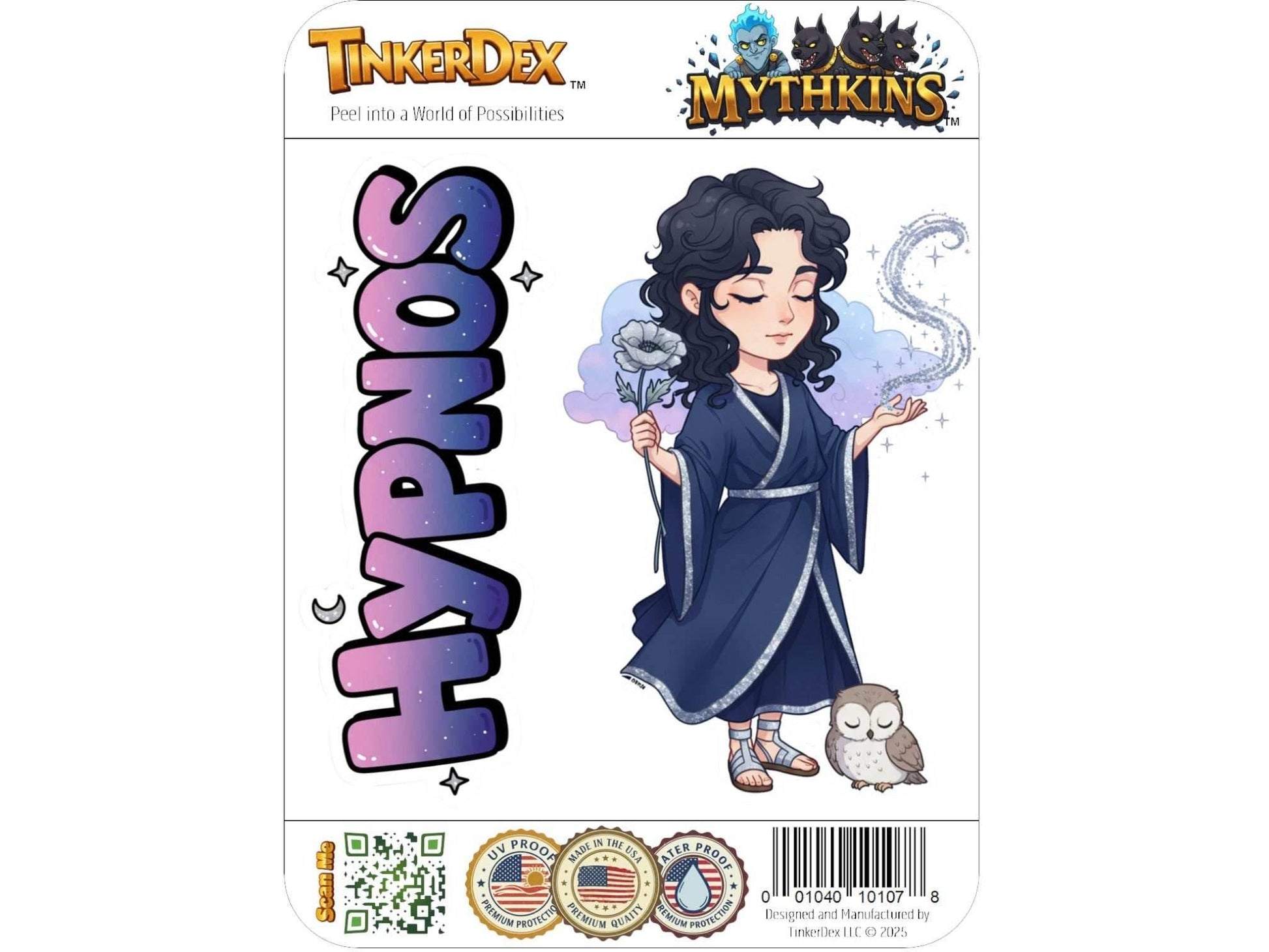 Hypnos Sticker and Magnet – Hedymos Mythkins™ – Greek God of Sleep | Waterproof & UV-Proof - Sticker / Mini