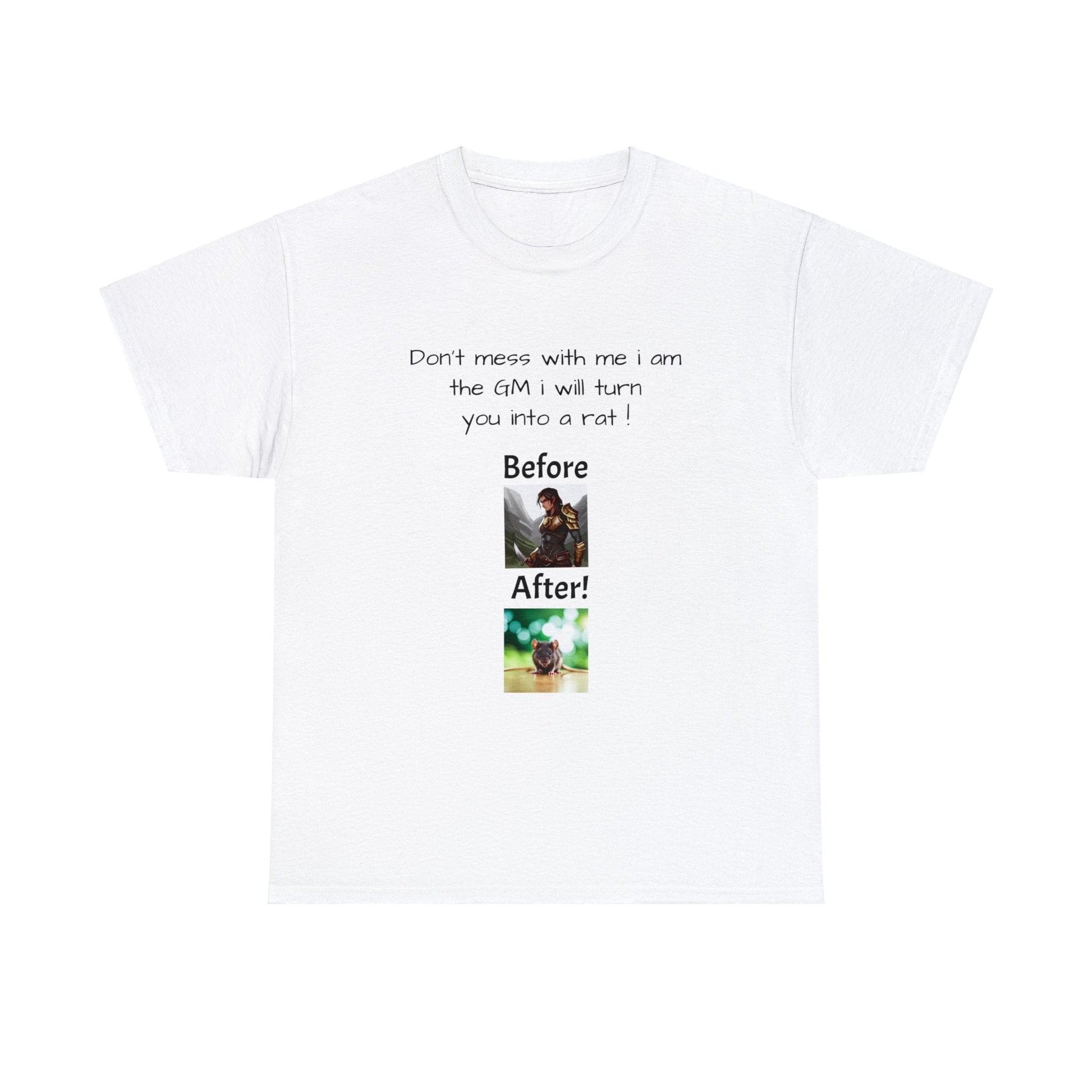 I am the GM i turn u into a rat Unisex Heavy Cotton Tee