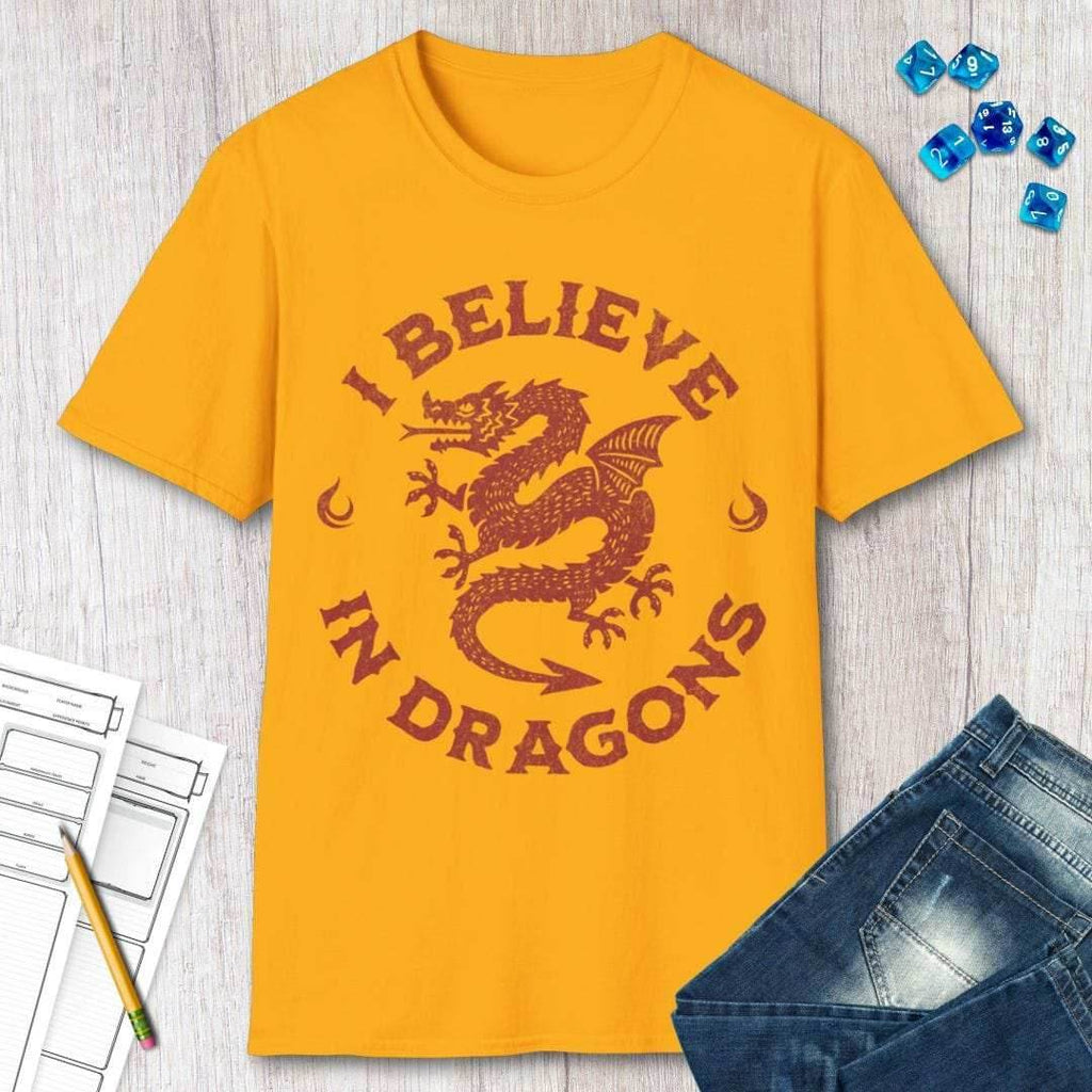 I Believe in Dragons Shirt - Natural / S