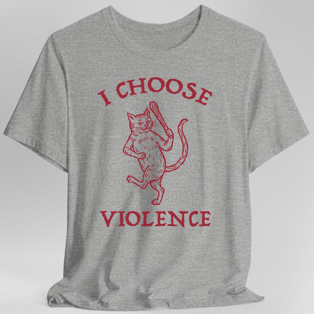 I Choose Violence Cat T-Shirt