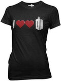 I Double Heart Dr. Who JuniorsT-Shirt - S