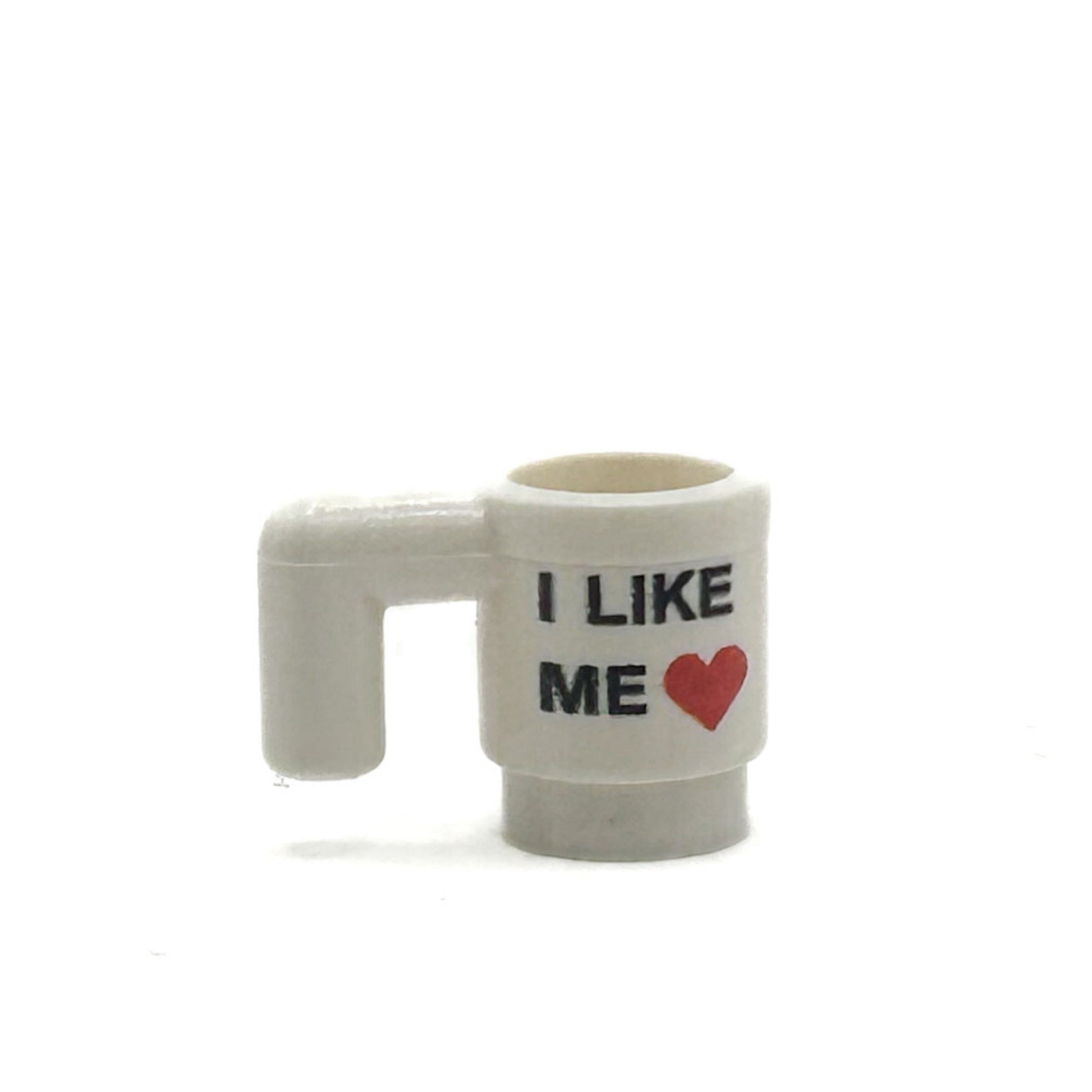 I Like ME Heart Mug (from Deadpool 3) for Minifigs made using LEGO part - B3 Customs