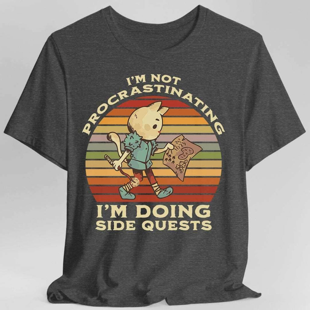 I'm Not Procrastinating I'm Doing Side Quests T-Shirt - Dark Heather / S