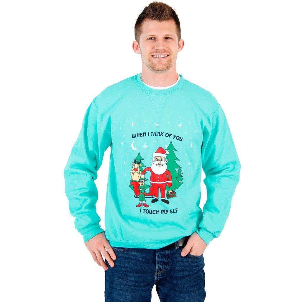 I Touch My Elf Ugly Christmas Sweatshirt - S