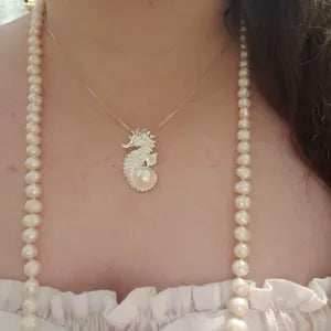 Pearl Seahorse Necklace - 18