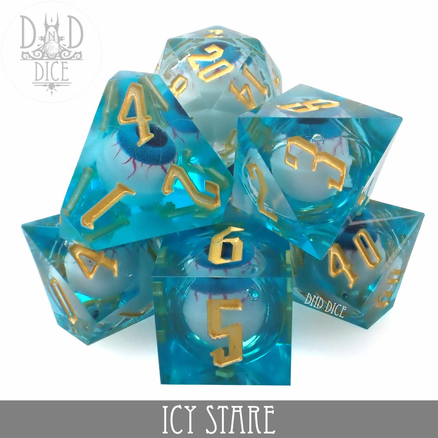 Icy Stare Liquid Core Dice Set