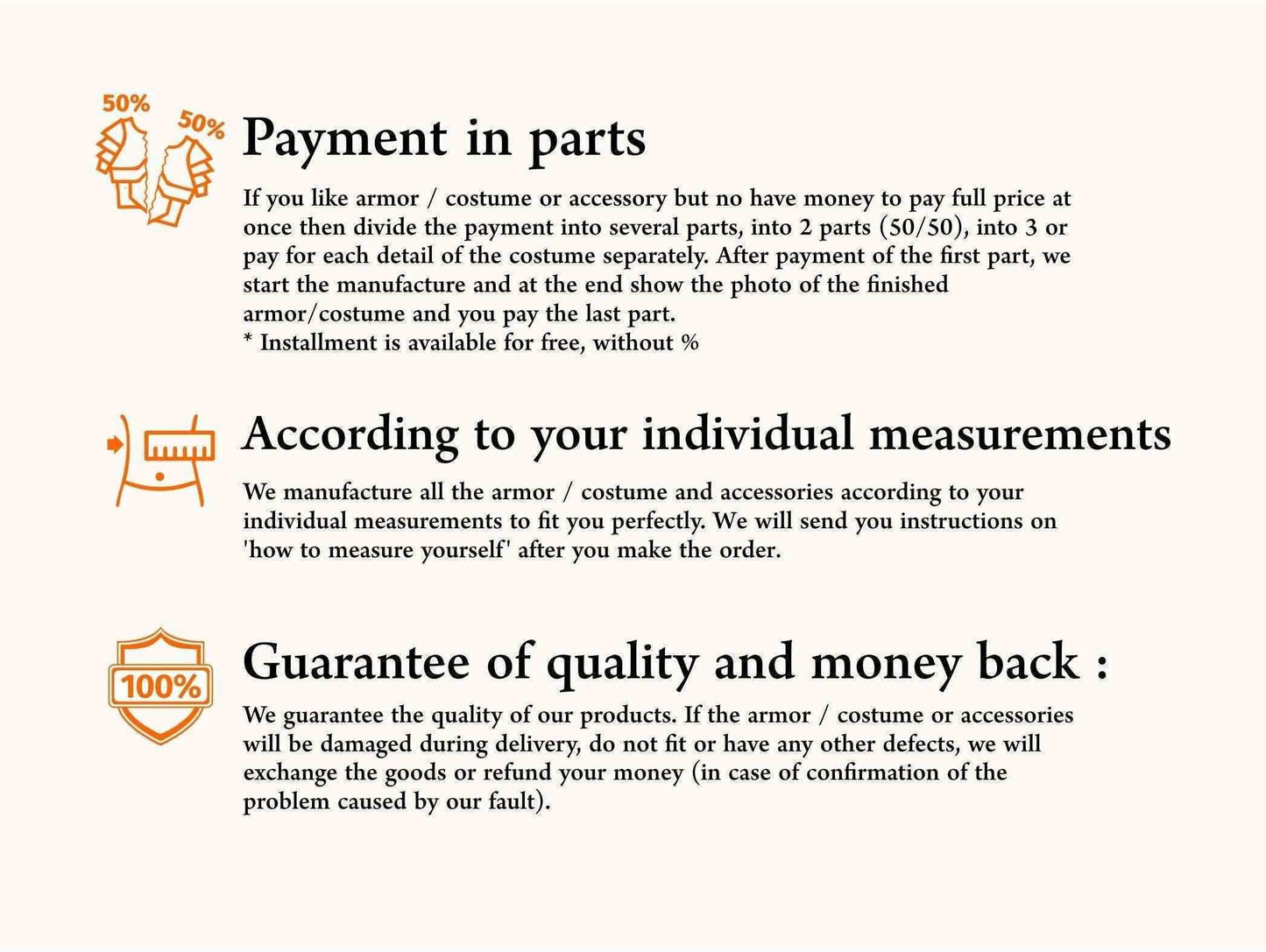 Battler leather gloves for LARP - one right-hand glove / Brown (as on photo)