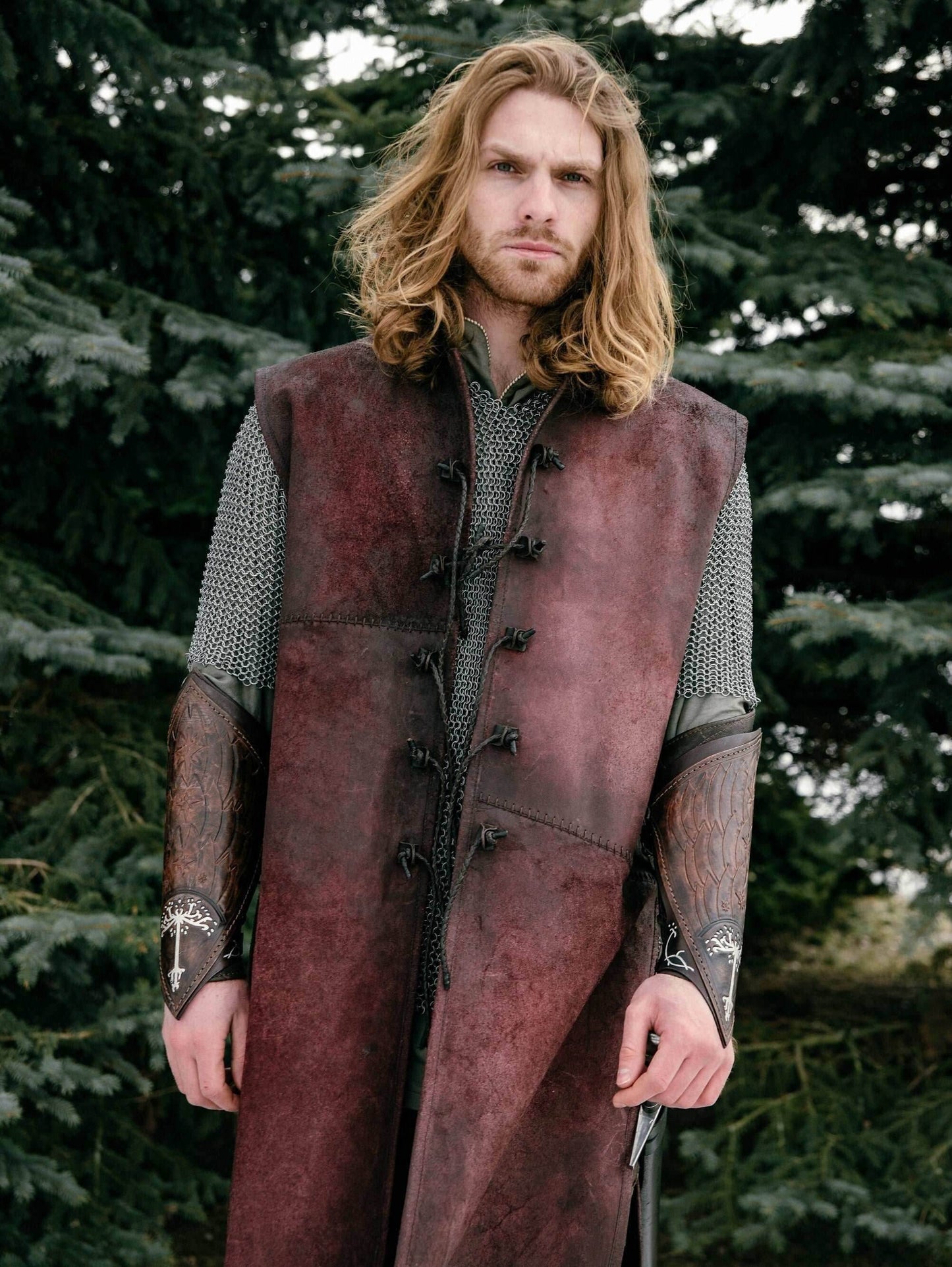 Aragorn leather vest (Lord of the Rings) - XS