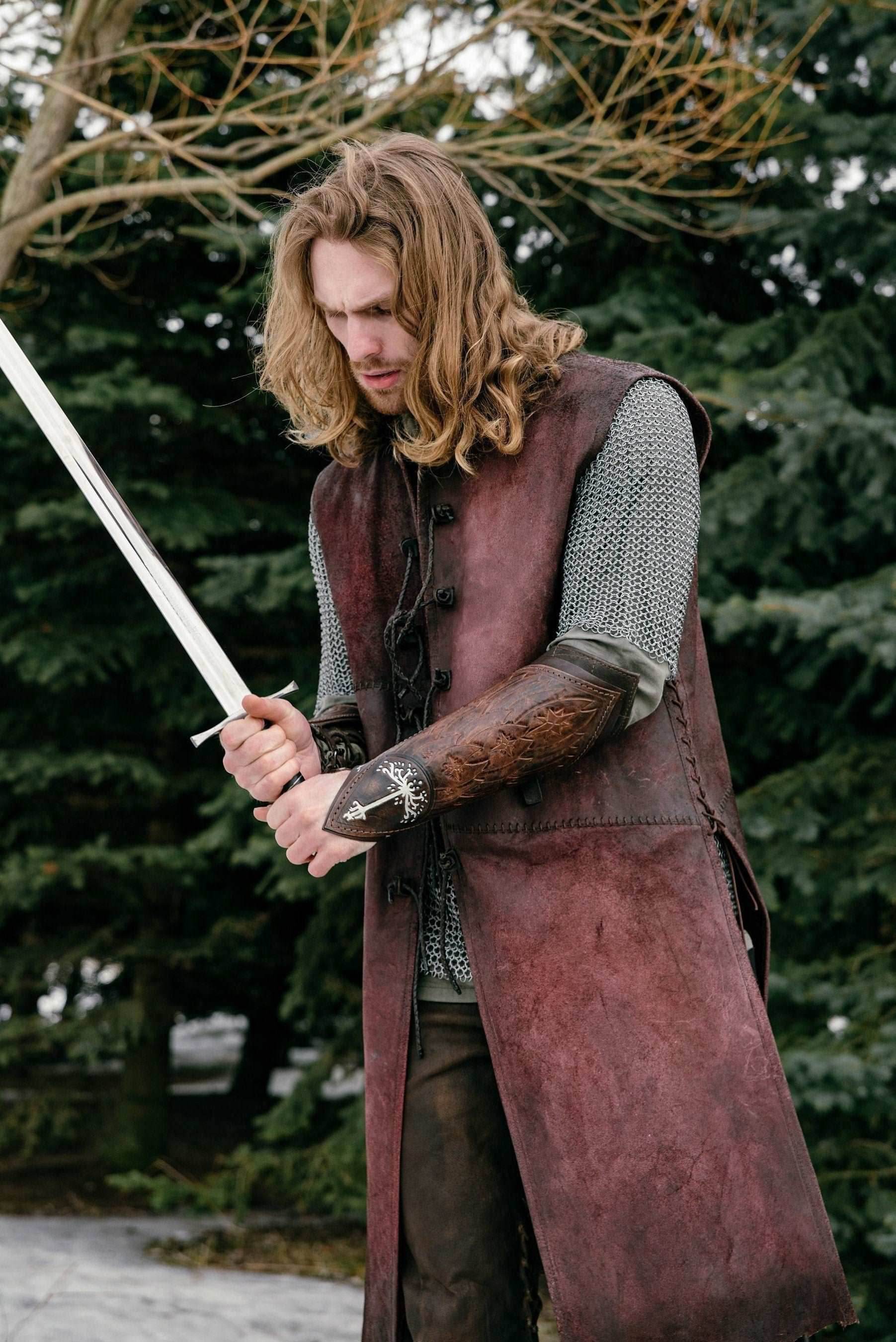 Aragorn leather vest (Lord of the Rings) - XS