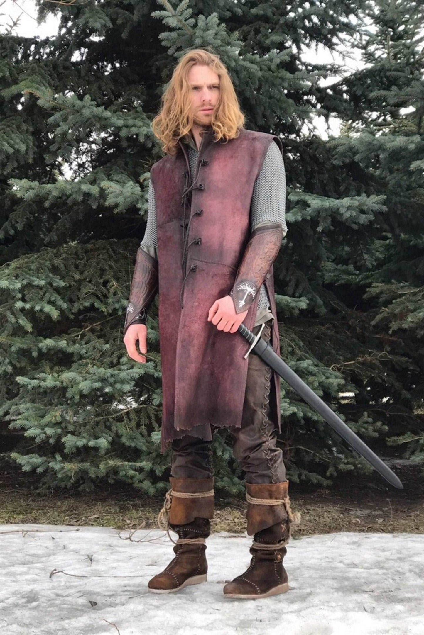 Aragorn leather vest (Lord of the Rings) - XS