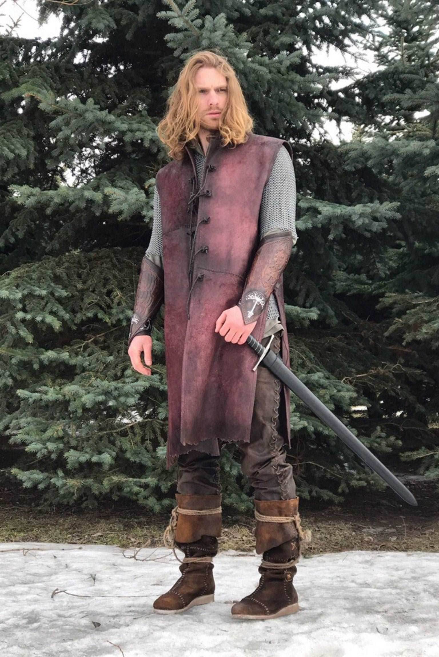 Aragorn leather vest (Lord of the Rings) - XS