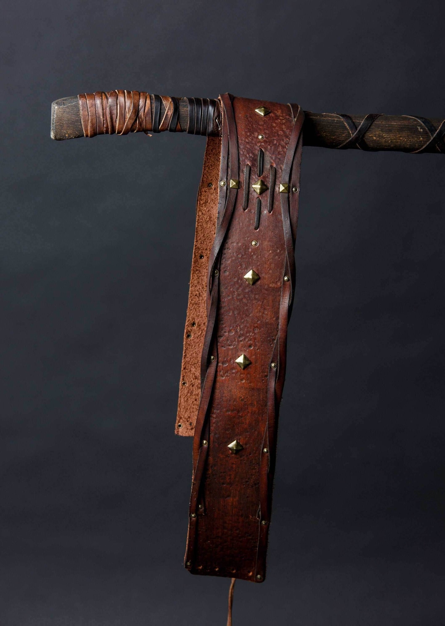 Bjorn leather wide belt - brown (like on foto)