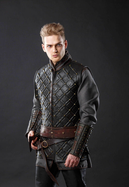 Bjorn leather wide belt - brown (like on foto)