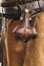 Celtic leather flask embossed - 